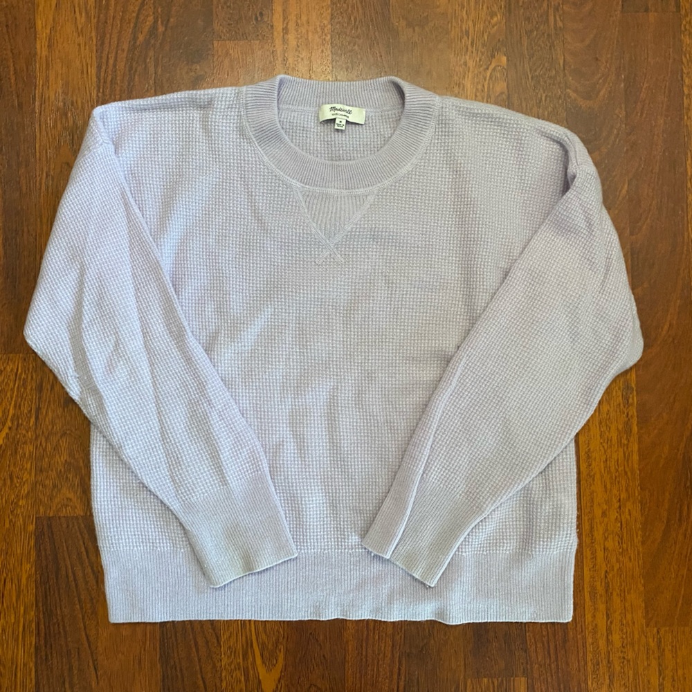 Madewell 100% Cashmere Sweatshirt Lavender M